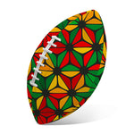 Geometric Reggae Pattern Print Rugby Ball