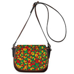 Geometric Reggae Pattern Print Saddle Bag