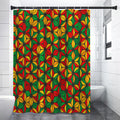 Geometric Reggae Pattern Print Shower Curtain