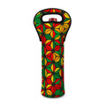 Geometric Reggae Pattern Print Single Neoprene Wine Tote