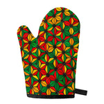 Geometric Reggae Pattern Print Single Oven Mitt