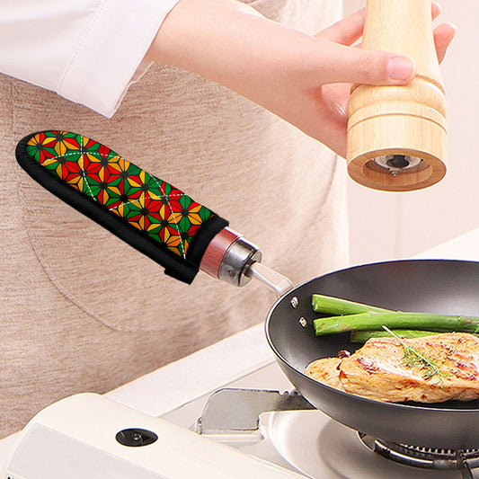Geometric Reggae Pattern Print Skillet Handle Cover