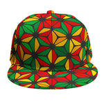 Geometric Reggae Pattern Print Snapback Cap