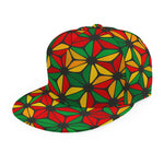 Geometric Reggae Pattern Print Snapback Cap