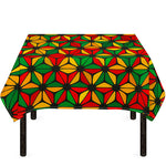 Geometric Reggae Pattern Print Tablecloth