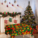 Geometric Reggae Pattern Print Tablecloth