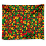 Geometric Reggae Pattern Print Tapestry