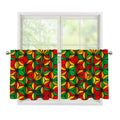 Geometric Reggae Pattern Print Tier Curtains