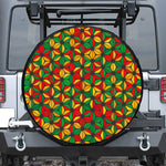 Geometric Reggae Pattern Print Tire Cover