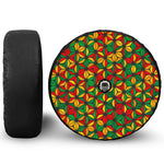 Geometric Reggae Pattern Print Tire Cover With Camera Hole