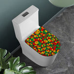 Geometric Reggae Pattern Print Toilet Lid Cover