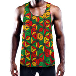 Geometric Reggae Pattern Print Training Tank Top