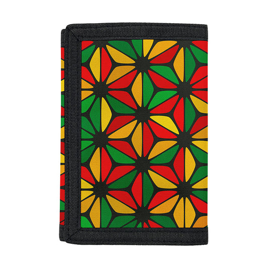 Geometric Reggae Pattern Print Trifold Wallet