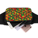 Geometric Reggae Pattern Print Waist Bag