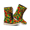 Geometric Reggae Pattern Print Winter Boots