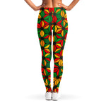 Geometric Reggae Pattern Print Women's Leggings