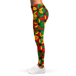 Geometric Reggae Pattern Print Women's Leggings