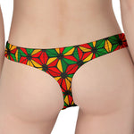 Geometric Reggae Pattern Print Women's Thong