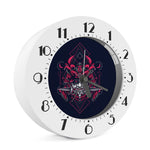Geometric Samurai Mask Print Alarm Clock