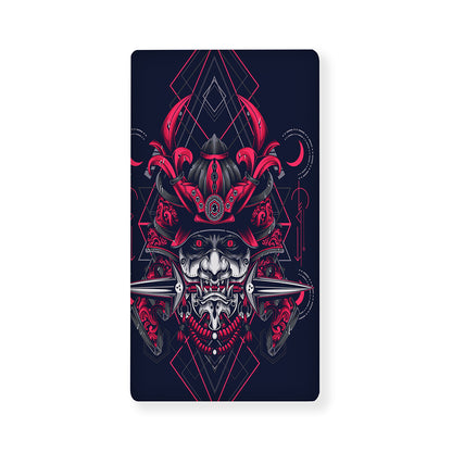 Geometric Samurai Mask Print Baby Crib Sheet