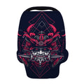 Geometric Samurai Mask Print Baby Seat Cover