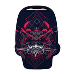Geometric Samurai Mask Print Baby Seat Cover