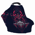 Geometric Samurai Mask Print Baby Seat Cover