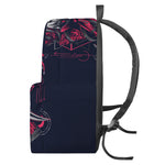 Geometric Samurai Mask Print Backpack