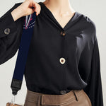 Geometric Samurai Mask Print Bag Strap