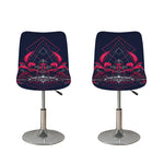 Geometric Samurai Mask Print Bar Stool Covers