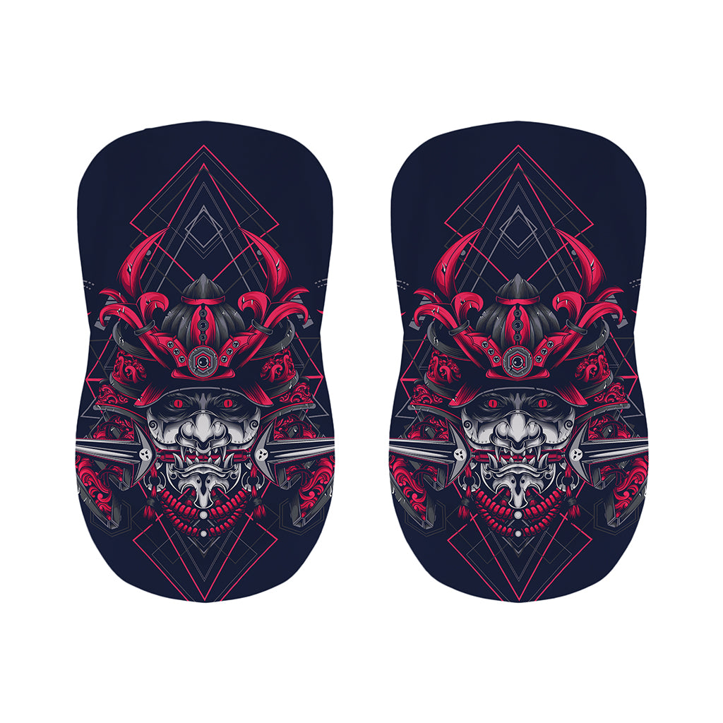 Geometric Samurai Mask Print Bar Stool Covers