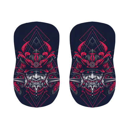 Geometric Samurai Mask Print Bar Stool Covers