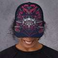 Geometric Samurai Mask Print Baseball Cap