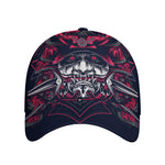 Geometric Samurai Mask Print Baseball Cap