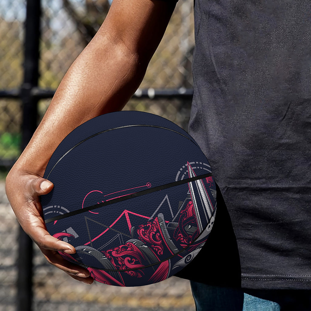 Geometric Samurai Mask Print Basketball