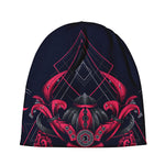 Geometric Samurai Mask Print Beanie