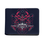 Geometric Samurai Mask Print Bifold Wallet