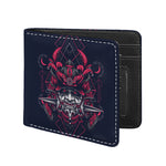 Geometric Samurai Mask Print Bifold Wallet