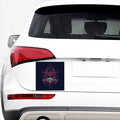 Geometric Samurai Mask Print Car Sticker
