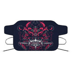 Geometric Samurai Mask Print Car Windshield Snow Cover