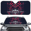 Geometric Samurai Mask Print Car Windshield Sun Shade