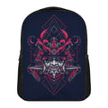 Geometric Samurai Mask Print Casual Backpack