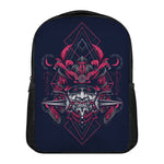 Geometric Samurai Mask Print Casual Backpack