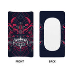 Geometric Samurai Mask Print Changing Pad Cover