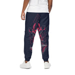 Geometric Samurai Mask Print Cotton Pants