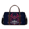 Geometric Samurai Mask Print Duffel Bag