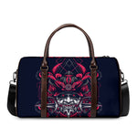 Geometric Samurai Mask Print Duffle Bag