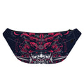 Geometric Samurai Mask Print Fanny Pack