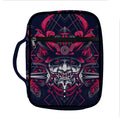 Geometric Samurai Mask Print Front Pocket Bible Bag