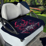 Geometric Samurai Mask Print Golf Cart Seat Cover